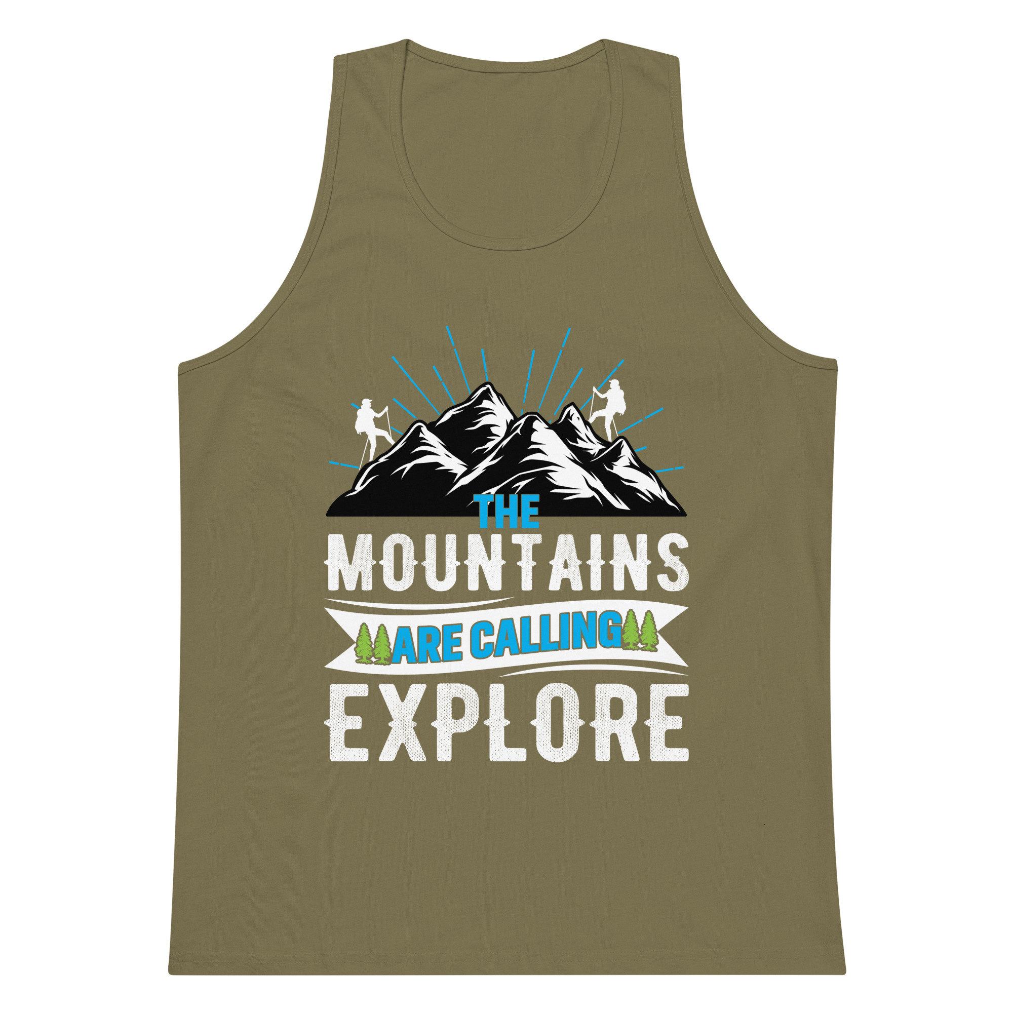 The Mountains are Calling Men’s premium tank top - Image 11