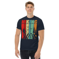 Hiking Men Retro Vintage multicolor Unisex classic tee