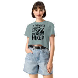 Hiking in the Mountain Workout Cropped Tank Top High Neck Camisole Yoga Shirts Athletic Women’s crop top