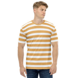 Casual striped print Cut and Sew Men's t-shirt