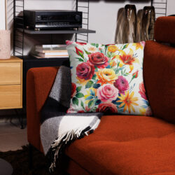 All over Print Floral pattern Premium Pillow For Comfortable and Soft Uses