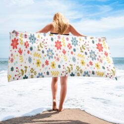 Floral Print Towel for Comfort and Soft