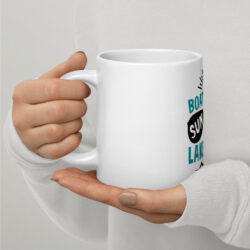 Boat Wave Sun Rays Lake Days - White glossy mug for Best uses