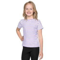 All over Striped Print Kids crew neck t-shirt Soft and Comfort