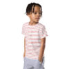 Kids Striped Print  crew neck t-shirt Soft and Comfortable