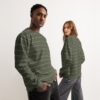 Bold Striped Unisex Sweatshirt – All-Over Print Cotton Pullover for Men & Women