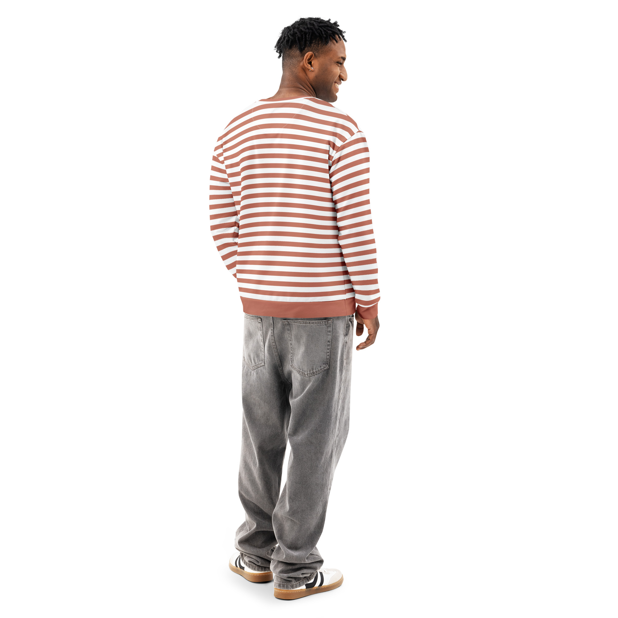 Unisex Striped Sweatshirt – Premium Cotton, Stylish Streetwear for Men & Women - Image 2