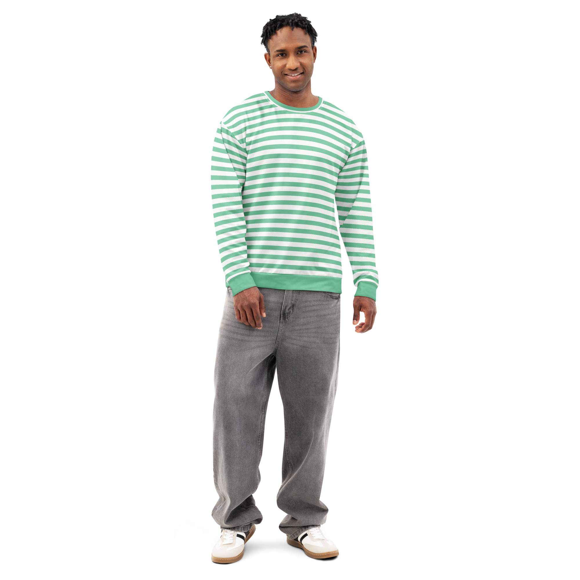 Trendy Unisex Striped Sweatshirt for Men & Women – Cozy Premium Cotton Pullover - Image 11