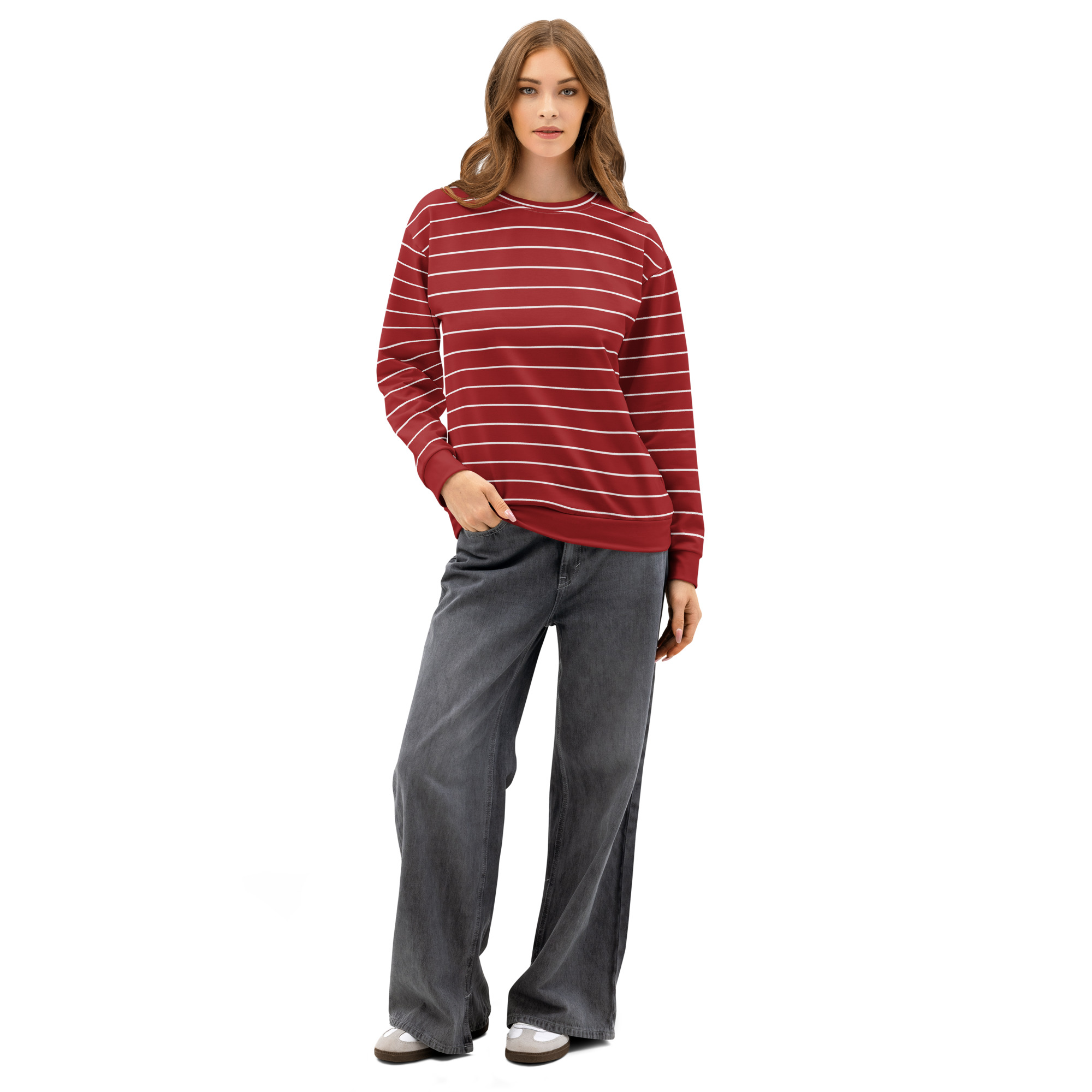 Warm Unisex Vintage Striped Sweatshirt – Soft Cotton Pullover for Fall & Winter Casual Street Style Premium Quality - Image 7