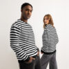 Stylish Striped Unisex Sweatshirt – Premium Soft Fabric for Casual Street Fashion