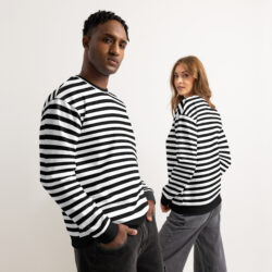 Stylish Striped Unisex Sweatshirt – Premium Soft Fabric for Casual Street Fashion