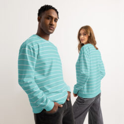 Unisex Retro Striped Sweatshirt for Men & Women – Premium Soft Cotton Casual Streetwear Pullover