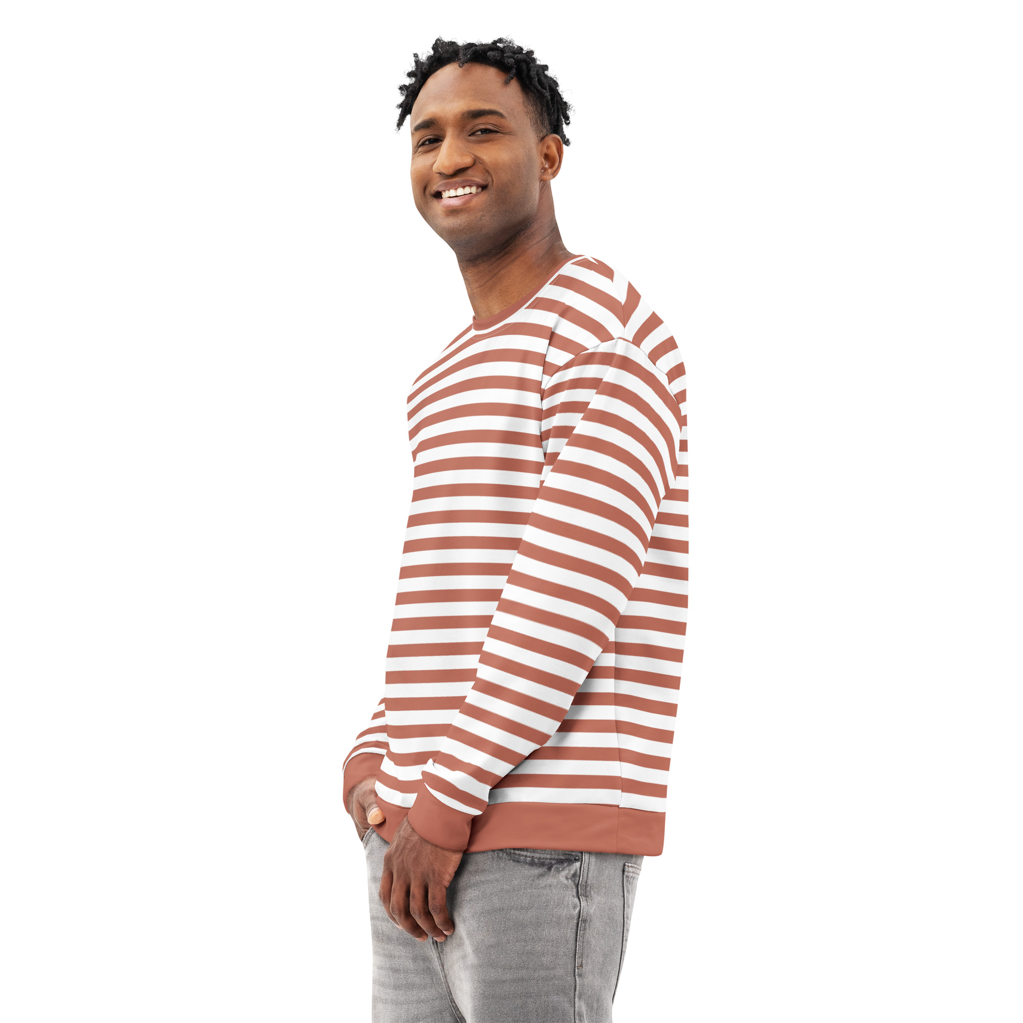 Unisex Striped Sweatshirt – Premium Cotton, Stylish Streetwear for Men & Women - Image 4
