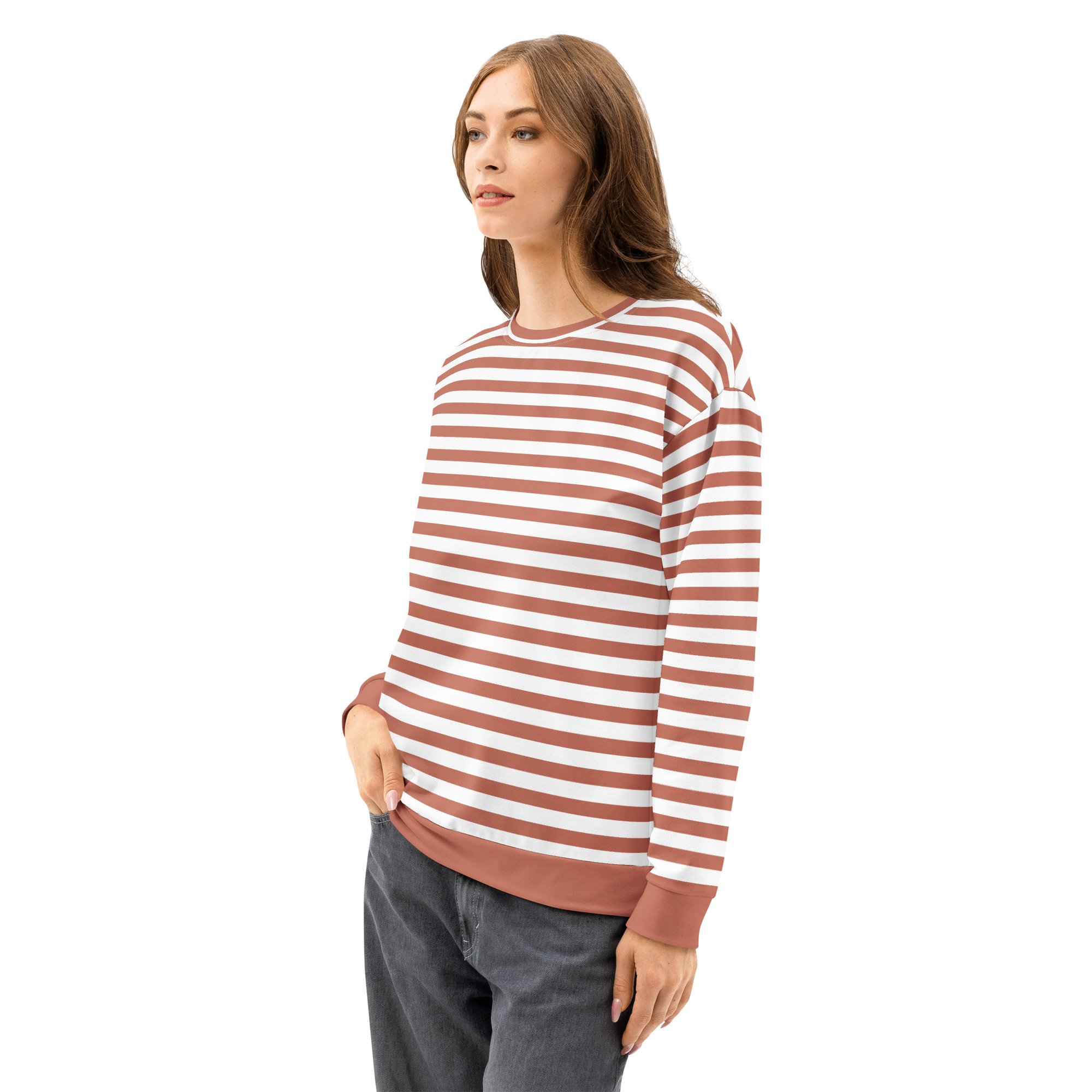 Unisex Striped Sweatshirt – Premium Cotton, Stylish Streetwear for Men & Women - Image 7