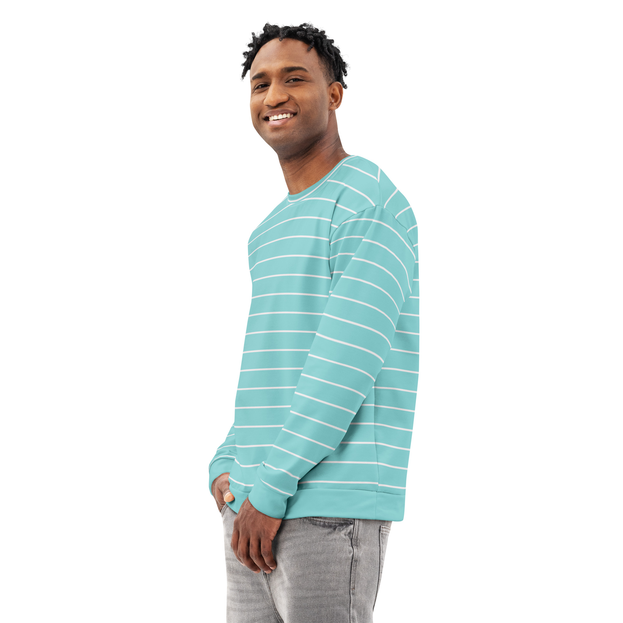 Unisex Retro Striped Sweatshirt for Men & Women – Premium Soft Cotton Casual Streetwear Pullover - Image 4