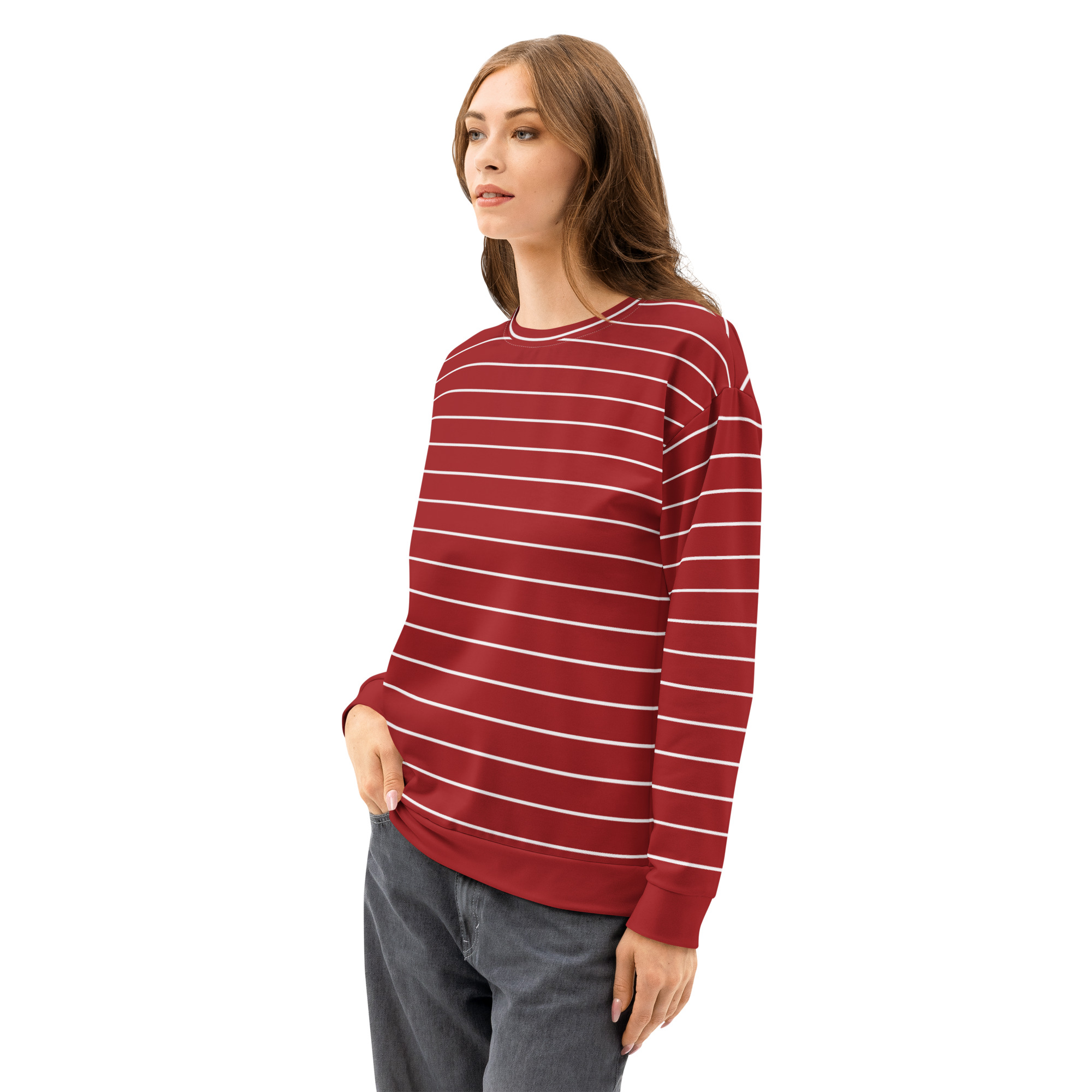 Warm Unisex Vintage Striped Sweatshirt – Soft Cotton Pullover for Fall & Winter Casual Street Style Premium Quality - Image 6