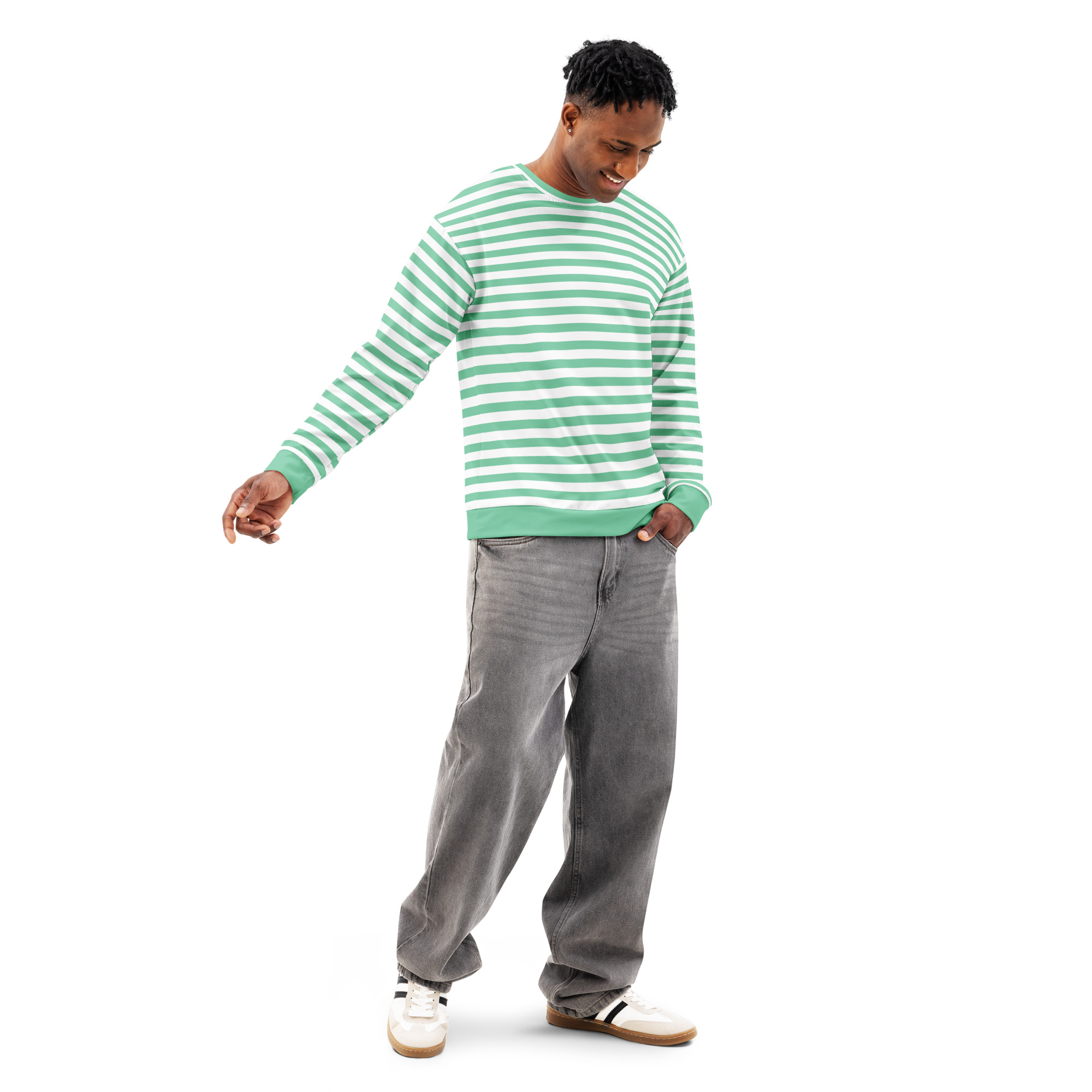 Trendy Unisex Striped Sweatshirt for Men & Women – Cozy Premium Cotton Pullover - Image 16