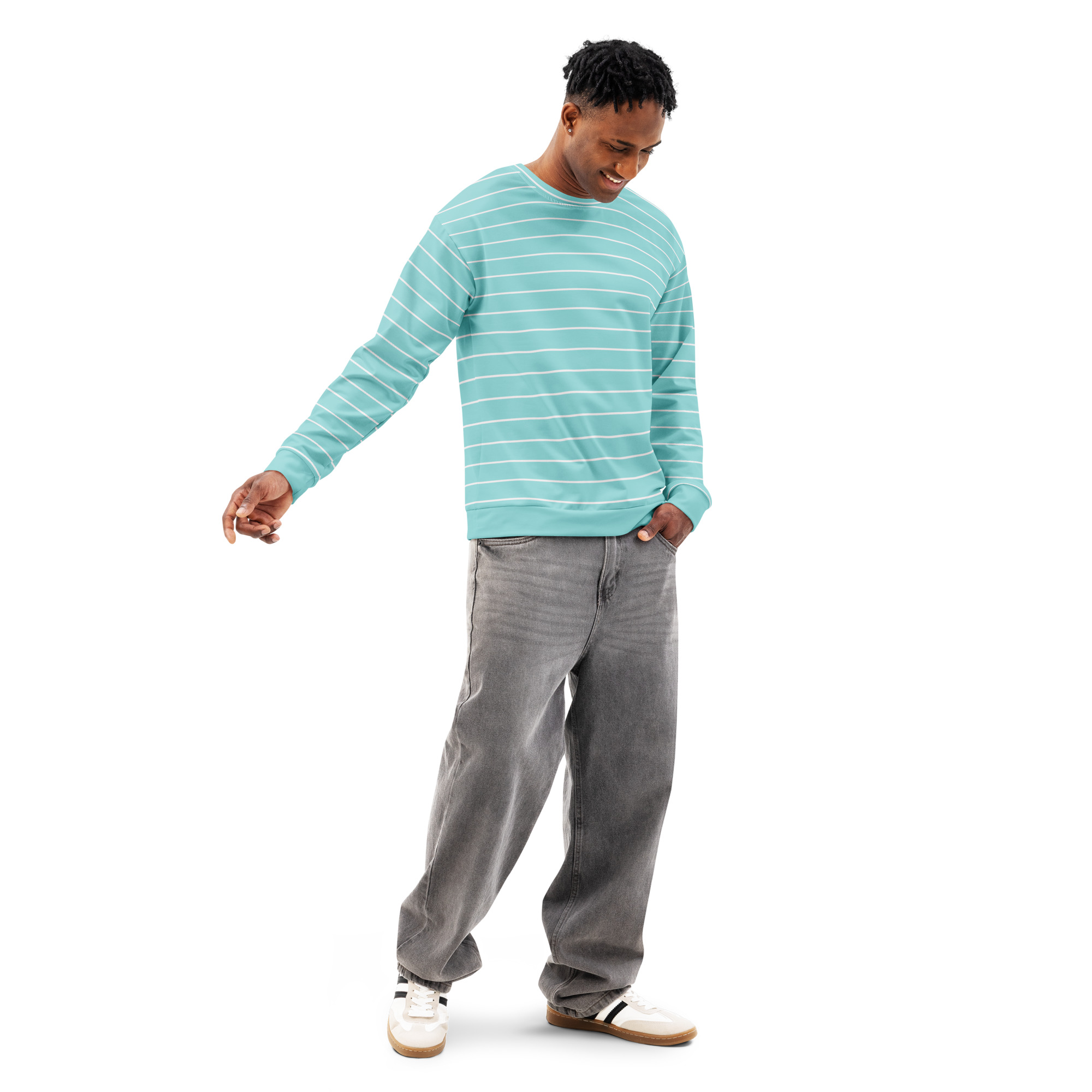 Unisex Retro Striped Sweatshirt for Men & Women – Premium Soft Cotton Casual Streetwear Pullover - Image 5