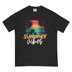 Summer Vibes Graphic Tee for Men –  Lightweight Beach summer Vacation T-Shirt garment-dyed heavy weight t-shirt