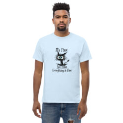 Cat Dad T-Shirt for Men – Funny Cat Lover Graphic Tee Gift for Cat Owners  classic tee