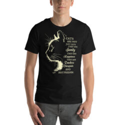 Cat Hair Don't Care Women's Funny Cat Lover t-Shirt 64 unisex staple t shirt black front 6a30f1940f8b4