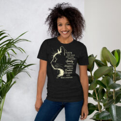 Cat Hair Don't Care Women's Funny Cat Lover t-Shirt 50 unisex staple t shirt black heather front 6a30f193ef87e