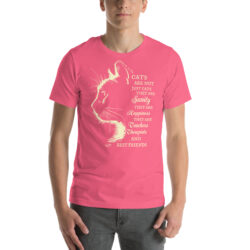 Cat Hair Don't Care Women's Funny Cat Lover t-Shirt 81 unisex staple t shirt charity pink front 6a30f19492b2e