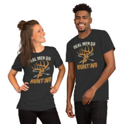 Funny Deer Hunter T-Shirt – Just One More Hunting Trip Tee Unisex t-shirt 25 unisex staple t shirt dark grey front 6a3180f21ea30