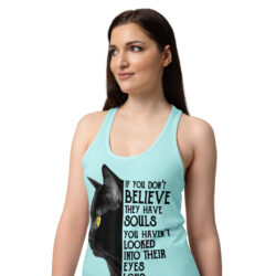 Cute Black Cat Women's Tank Top – Cat Lover Gift Tee-Women’s fitted racerback tank top 30 womens ideal racerback tank top cancun front 2 6a3629014ed0b