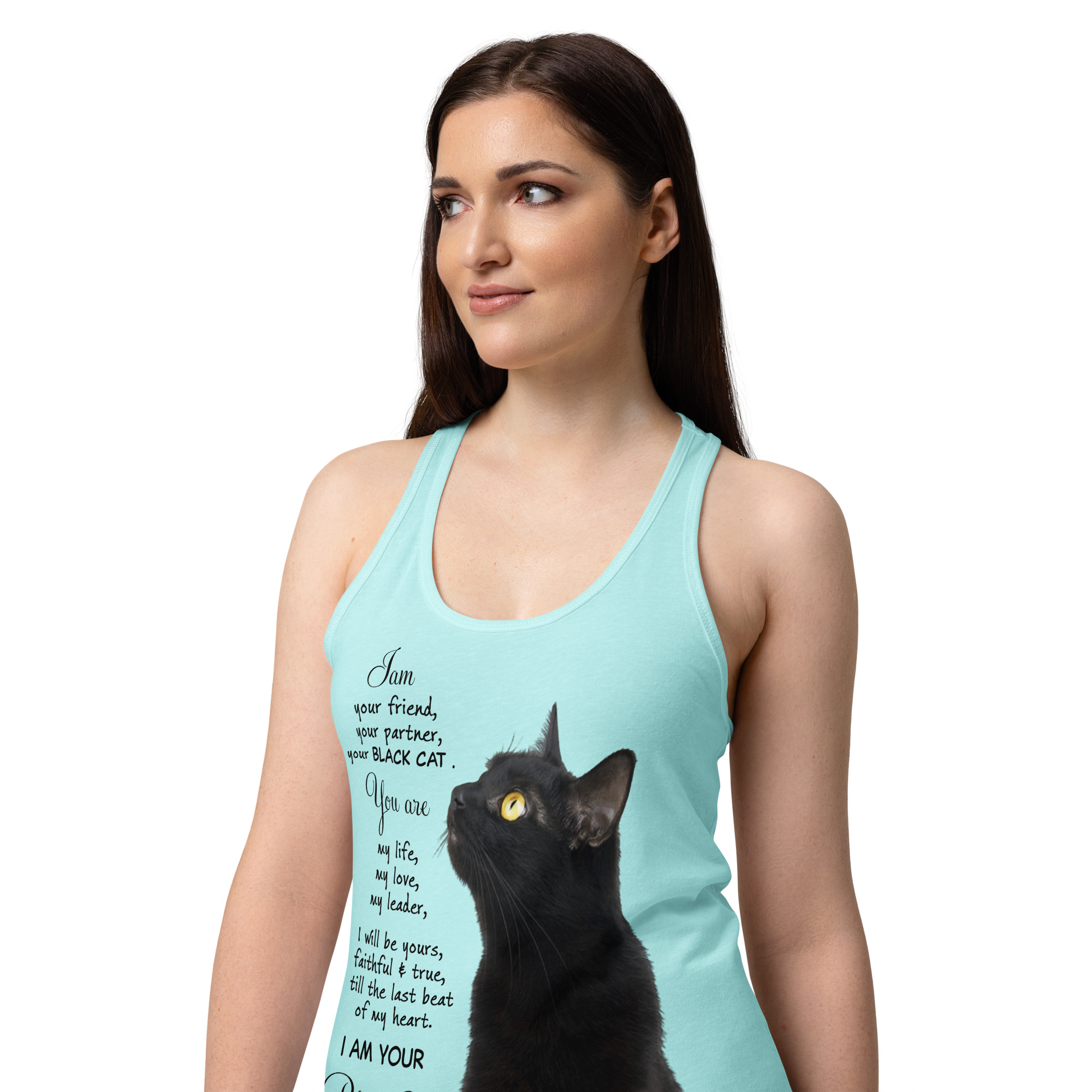 Life Is Better With Cats Women's Graphic Tank Top- Women’s fitted racerback tank top 9 Life Is Better With Cats Women's Graphic Tank Top- Women’s fitted racerback tank top - Image 9