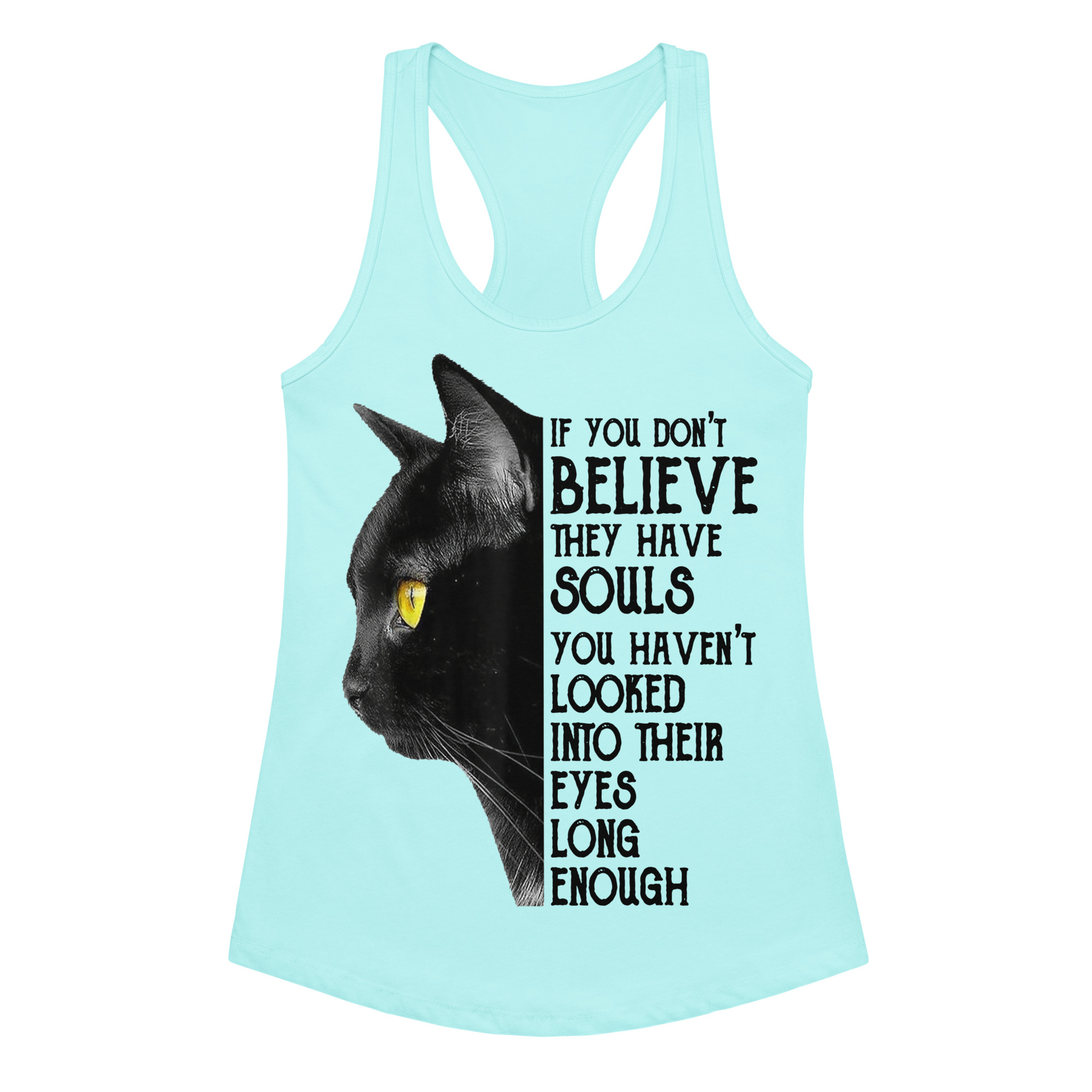 Cute Black Cat Women's Tank Top – Cat Lover Gift Tee-Women’s fitted racerback tank top 22 Cute Black Cat Women's Tank Top – Cat Lover Gift Tee-Women’s fitted racerback tank top - Image 22