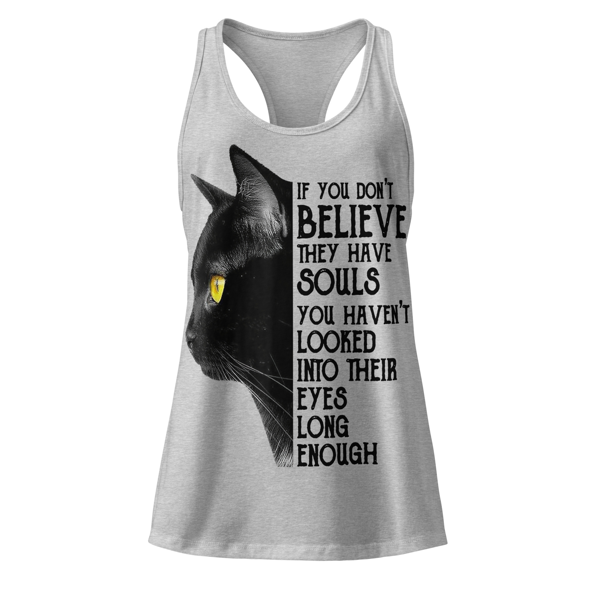 Cute Black Cat Women's Tank Top – Cat Lover Gift Tee-Women’s fitted racerback tank top 10 Cute Black Cat Women's Tank Top – Cat Lover Gift Tee-Women’s fitted racerback tank top - Image 10