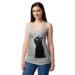 Life Is Better With Cats Women's Graphic Tank Top- Women’s fitted racerback tank top 30 womens ideal racerback tank top heather gray front 6a362d91f06b8