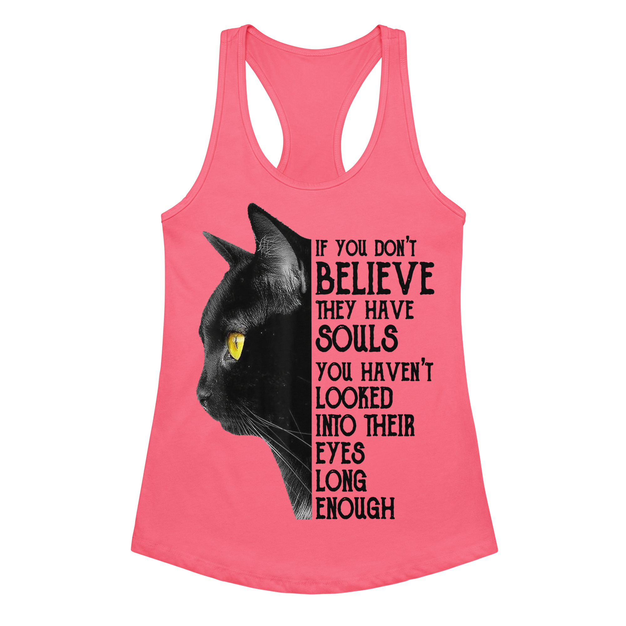 Cute Black Cat Women's Tank Top – Cat Lover Gift Tee-Women’s fitted racerback tank top 18 Cute Black Cat Women's Tank Top – Cat Lover Gift Tee-Women’s fitted racerback tank top - Image 18