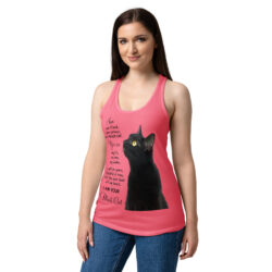 Life Is Better With Cats Women's Graphic Tank Top- Women’s fitted racerback tank top 22 womens ideal racerback tank top hot pink front 6a362d91efd71