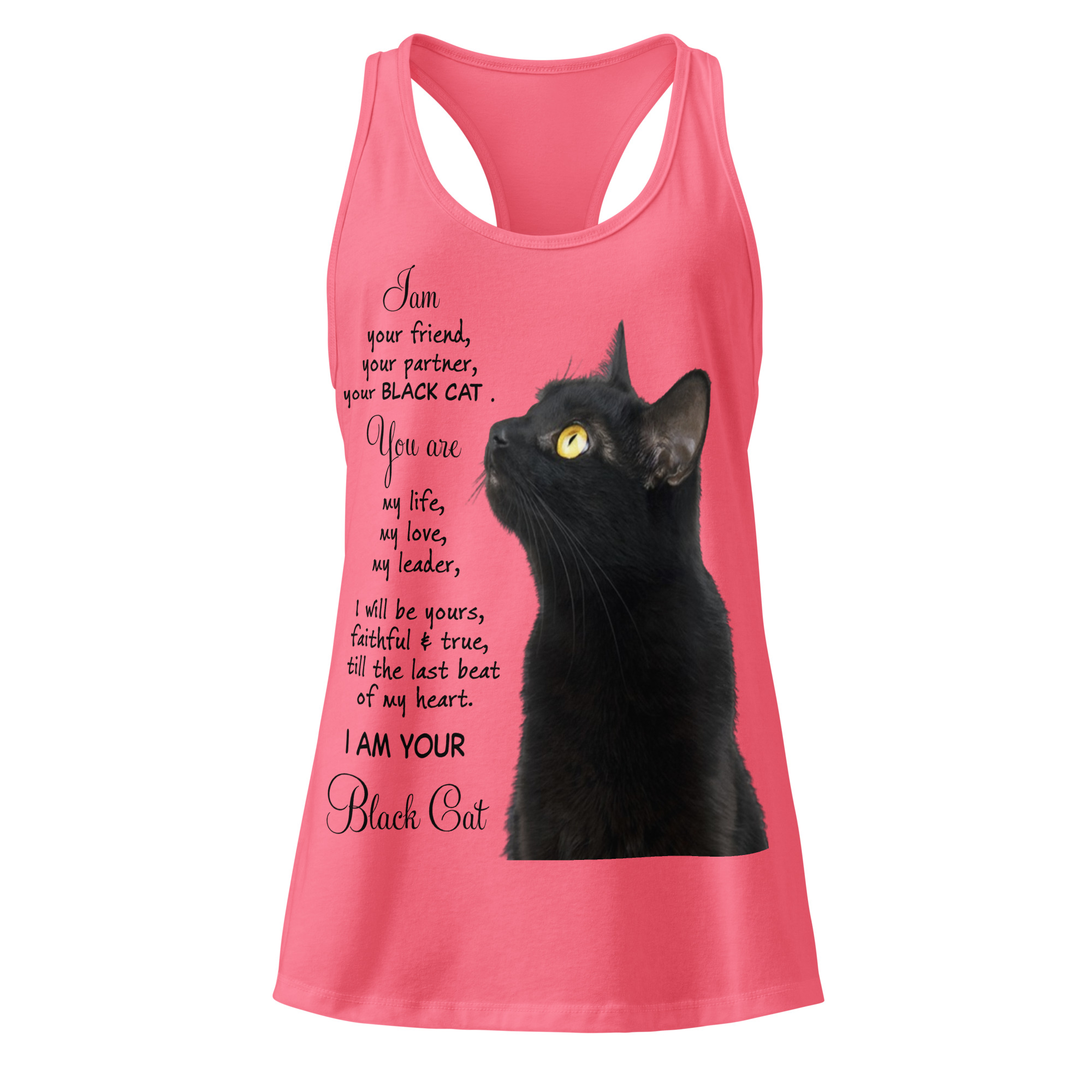 Life Is Better With Cats Women's Graphic Tank Top- Women’s fitted racerback tank top 4 Life Is Better With Cats Women's Graphic Tank Top- Women’s fitted racerback tank top - Image 4
