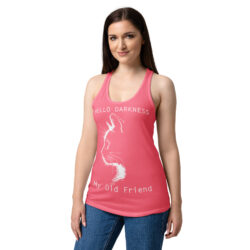 womens ideal racerback tank top hot pink front 6a36304ce1e6a