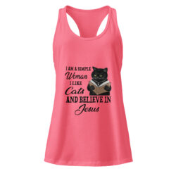 womens ideal racerback tank top hot pink front 6a40ebd4e2345