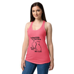 womens ideal racerback tank top hot pink front 6a4117fff217f