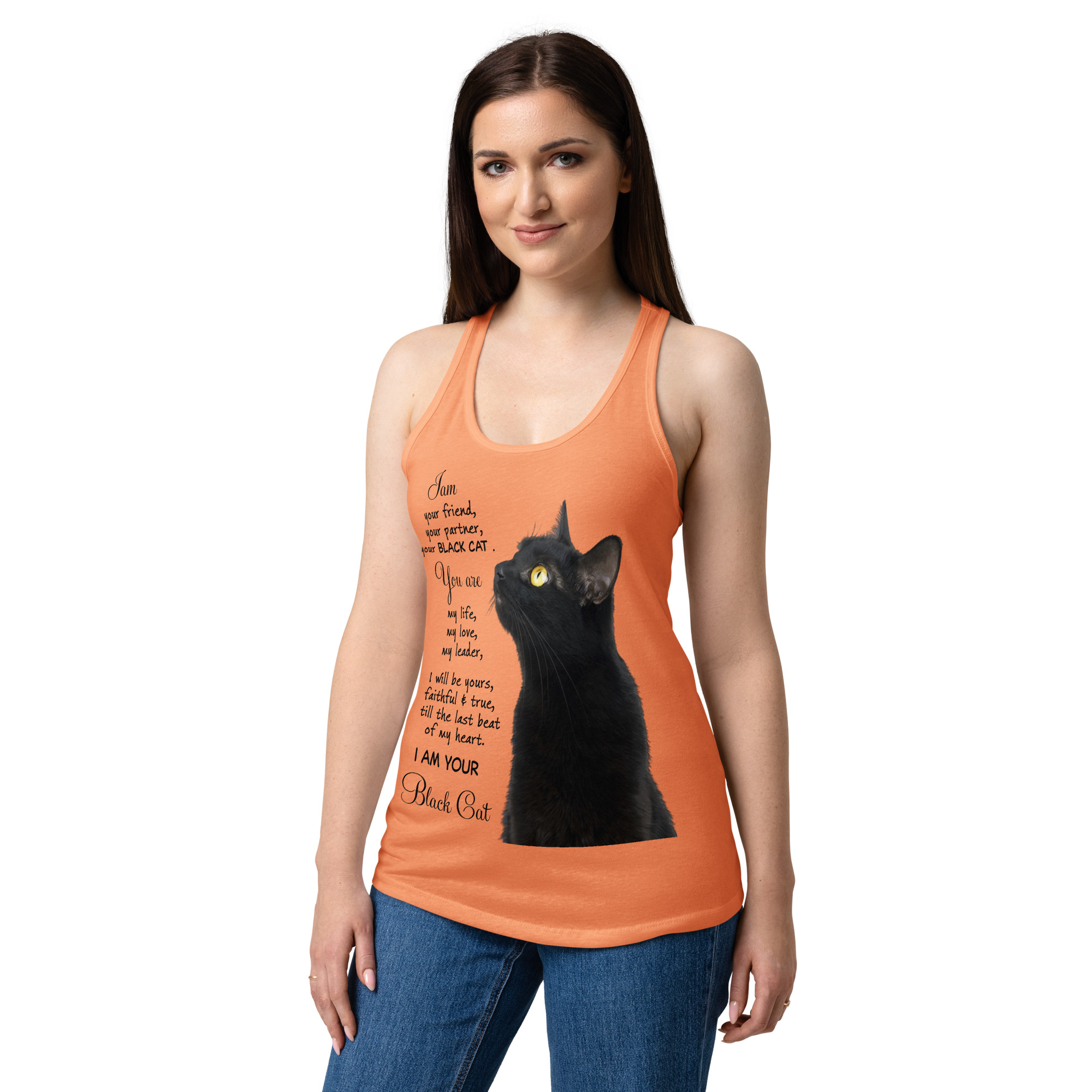 Life Is Better With Cats Women's Graphic Tank Top- Women’s fitted racerback tank top 6 Life Is Better With Cats Women's Graphic Tank Top- Women’s fitted racerback tank top - Image 6