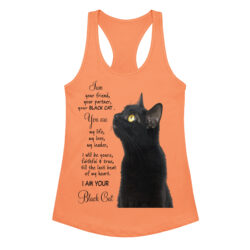 Life Is Better With Cats Women's Graphic Tank Top- Women’s fitted racerback tank top 37 womens ideal racerback tank top light orange front 6a362d91f11b5