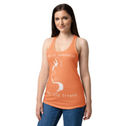 womens ideal racerback tank top light orange front 6a36304ce2044