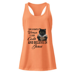 womens ideal racerback tank top light orange front 6a40ebd4e3989
