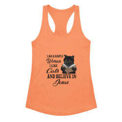 womens ideal racerback tank top light orange front 6a40ebd4e3ad4