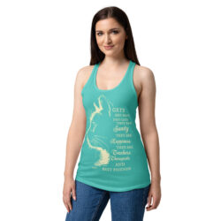 womens ideal racerback tank top tahiti blue front 6a362484e1c56