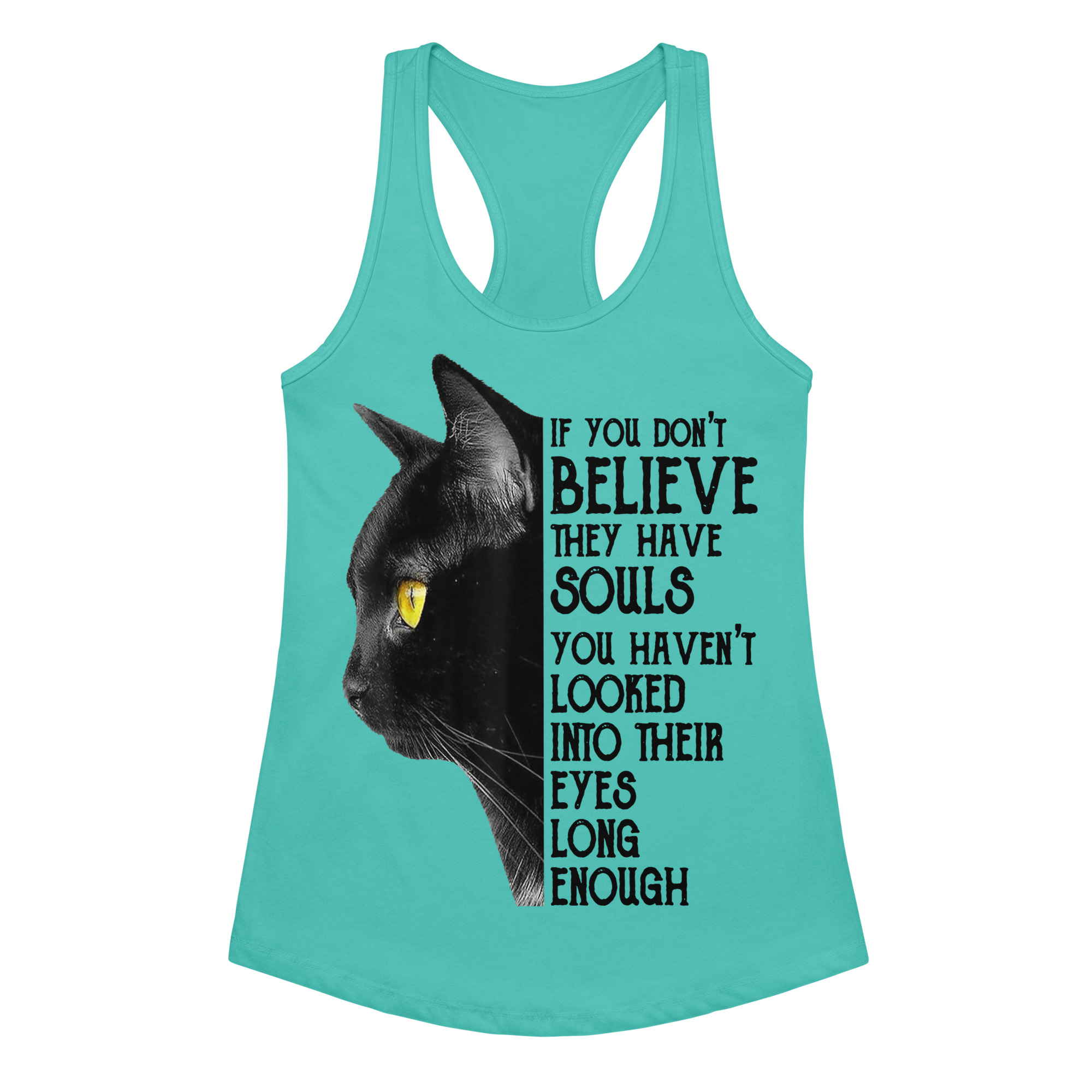 Cute Black Cat Women's Tank Top – Cat Lover Gift Tee-Women’s fitted racerback tank top 20 Cute Black Cat Women's Tank Top – Cat Lover Gift Tee-Women’s fitted racerback tank top - Image 20