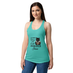 womens ideal racerback tank top tahiti blue front 6a40ebd4e37a4