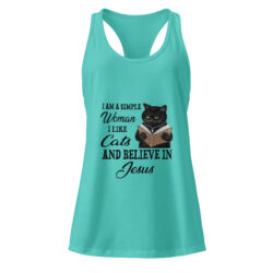 womens ideal racerback tank top tahiti blue front 6a40ebd4e3898