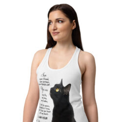 Life Is Better With Cats Women's Graphic Tank Top- Women’s fitted racerback tank top