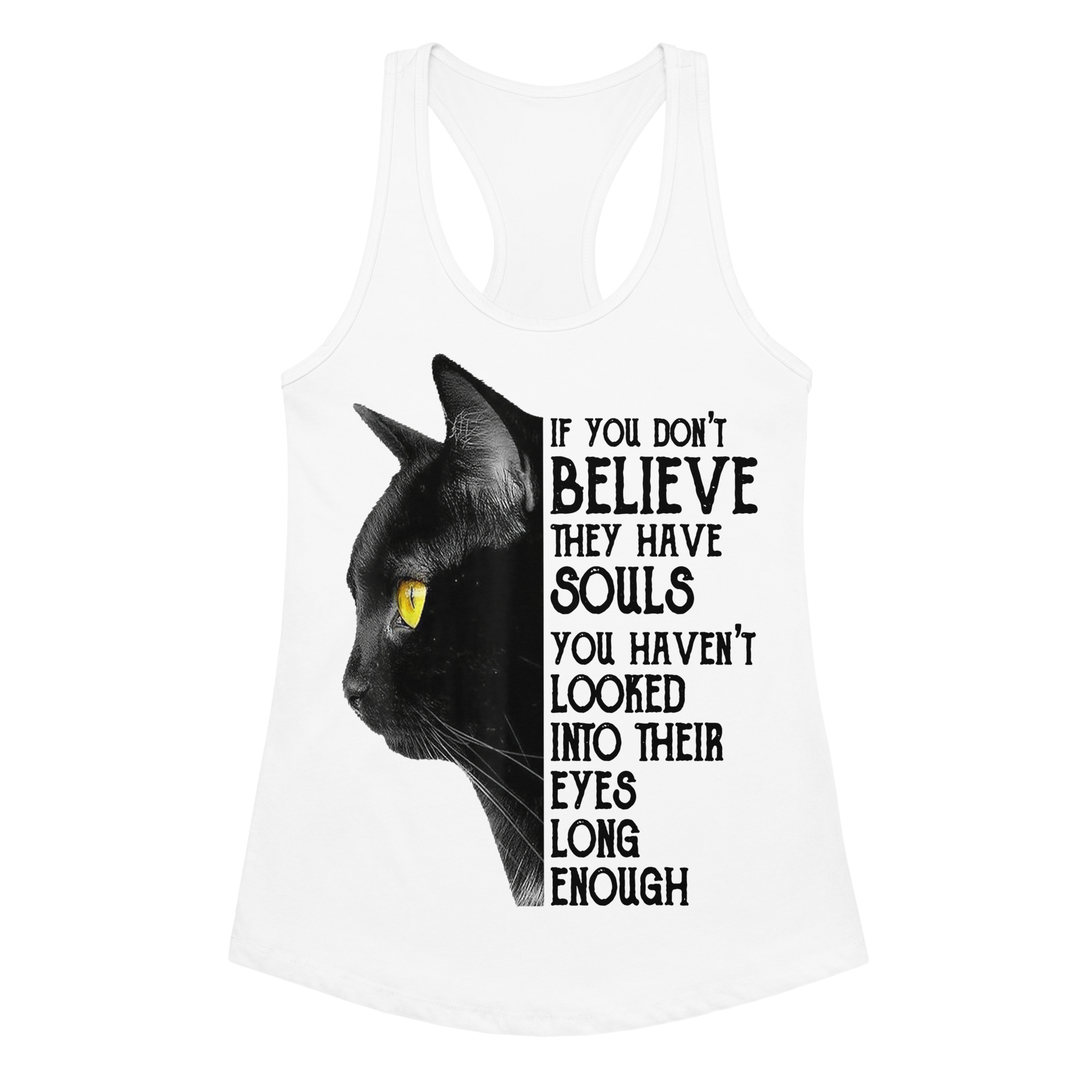 Cute Black Cat Women's Tank Top – Cat Lover Gift Tee-Women’s fitted racerback tank top 23 Cute Black Cat Women's Tank Top – Cat Lover Gift Tee-Women’s fitted racerback tank top - Image 23